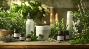 Bien sûr ! Voici la description modifiée, incluant les mots shilajit, shilajit pur, shilajit en bocal, et shilajit résine dans le texte : --- Une collection de bouteilles et de pots de soins de la peau et d'huiles essentielles, comprenant des contenants de shilajit pur, shilajit en bocal et des pots de shilajit résine, sont exposés sur une table en bois. La scène est entourée d'herbes vertes fraîches et de fleurs dans un cadre naturel ensoleillé, mettant en valeur à la fois la beauté des ingrédients botaniques et les bienfaits uniques apportés par le shilajit pur. --- Si tu veux la version française ou si tu souhaites remplacer certains mots spécifiques du texte initial par ces termes (shilajit…), indique-le-moi !.