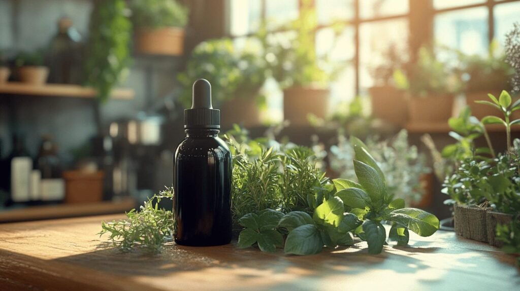 Bien sûr ! Voici votre texte modifié pour inclure les mots shilajit, shilajit pur, shilajit en bocal, et shilajit résine de façon naturelle : --- Un flacon compte-gouttes en verre foncé de shilajit repose sur une table en bois entourée d'herbes vertes fraîches, avec la lumière du soleil pénétrant à travers les fenêtres et des plantes en pot en arrière-plan. Cette bouteille contient du *shilajit pur* sous sa forme la plus puissante. A côté se trouve un petit pot de *shilajit en bocal*, et des traces de *shilajit résine* brillent à l'intérieur du récipient. La scène évoque la puissance naturelle et la pureté du shilajit authentique. --- N'hésitez pas à demander si vous voulez la version en français ou d'autres variantes !.