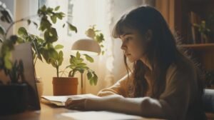 Bien sûr ! Voici une version adaptée de ton texte intégrant de manière naturelle les mots-clés " shilajit ", " shilajit pur ", " shilajit en bocal " et " shilajit résine " : Une jeune femme est assise à son bureau en train d'étudier, entourée de plantes en pot et de livres. Parmi eux se trouve un petit bocal de shilajit pur, contenant la précieuse shilajit résine qu'elle utilise régulièrement pour booster sa concentration. Le soleil qui entre par la fenêtre réchauffe doucement l'atmosphère, créant un espace propice au travail, où le shilajit tient une place importante sur son bureau aux côtés de ses autres indispensables. N'hésite pas si tu veux adapter ce texte à un contexte particulier ou l'allonger !.